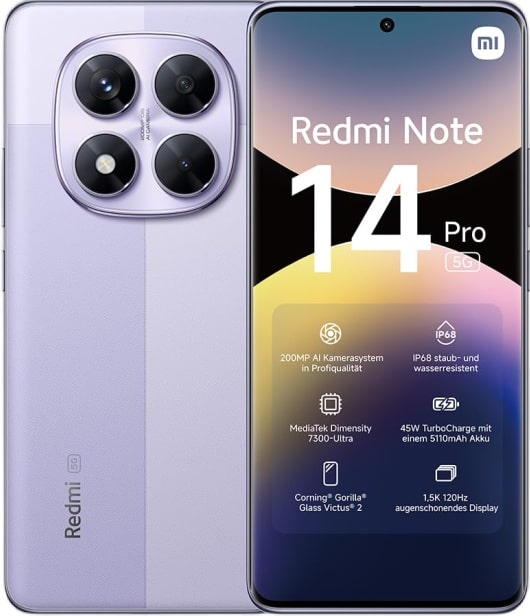 Xiaomi Redmi Note 14 Pro 5G Svart